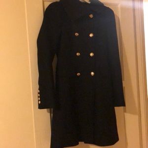 Zara Wool Peacoat (black with gold buttons)
